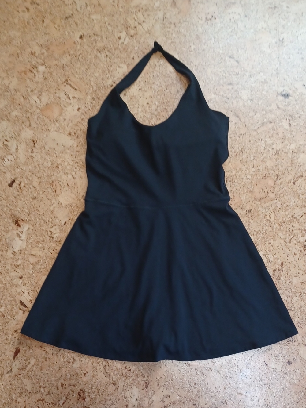 Fabletics Black PureLuxe Halter Mini Dress Size M NWOT